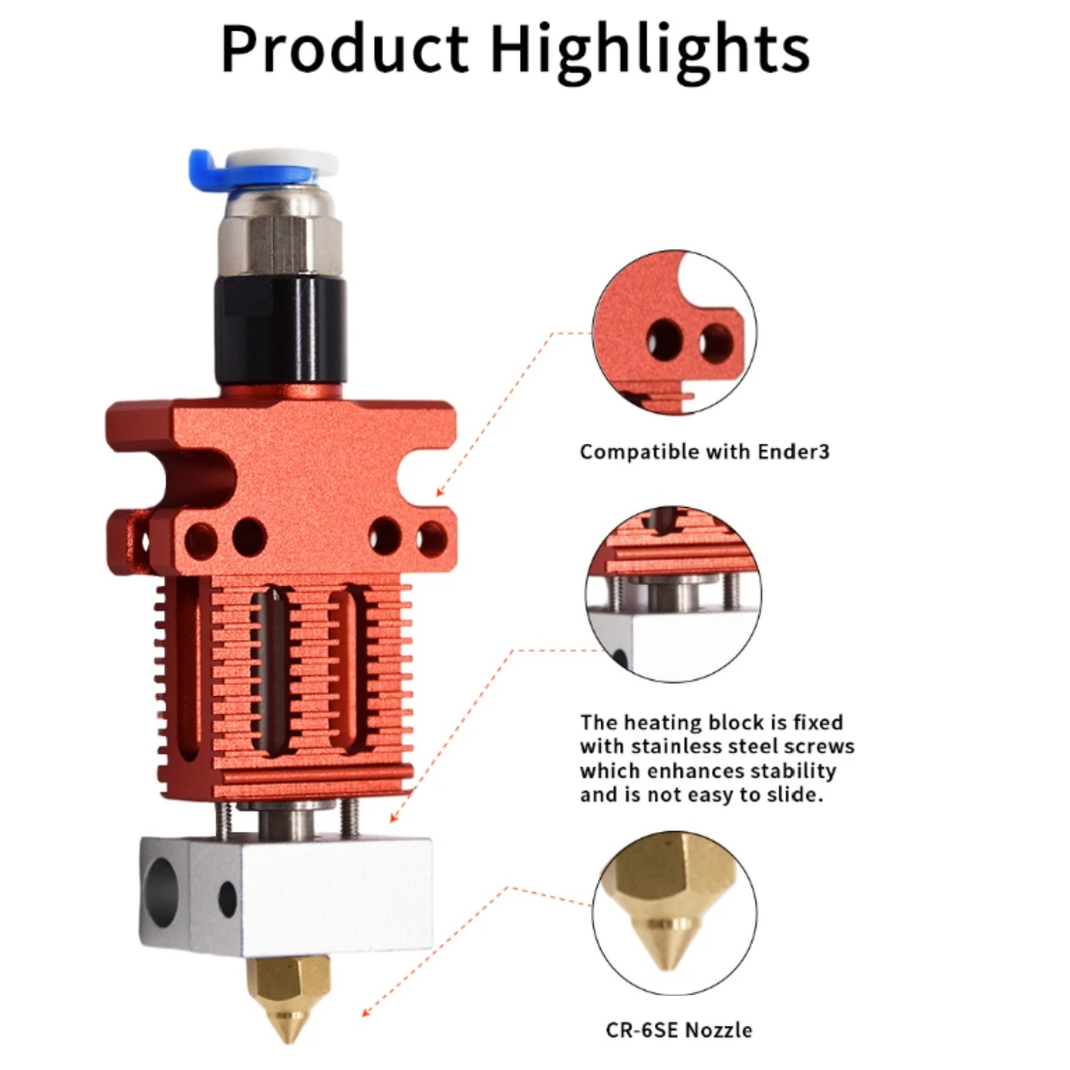 Creality CR-6 SE Hotend Kit, A - 3D Printing News recension och pris