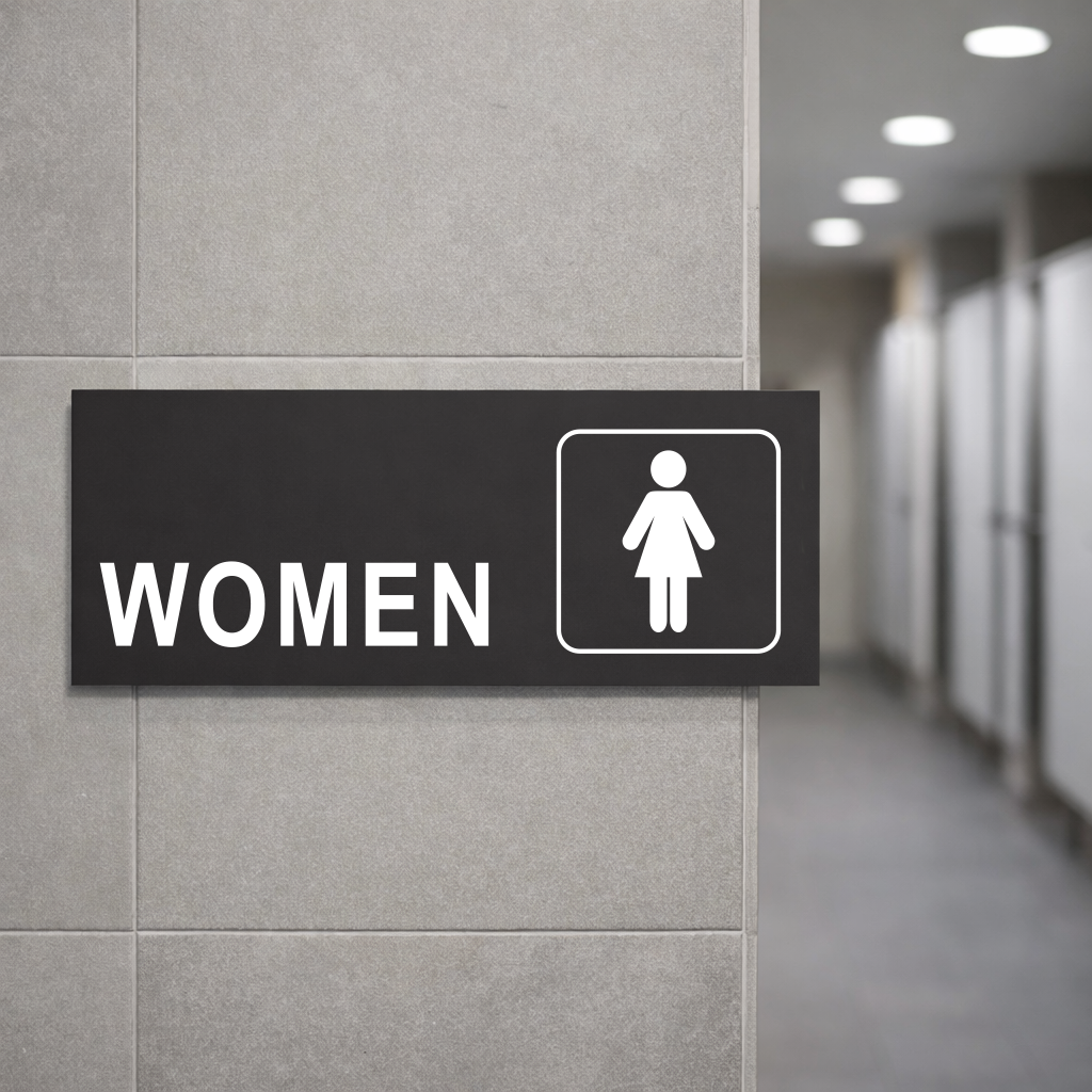 Restrooms Personalized Laser C - 3D Printing Laser Cutting recension och pris
