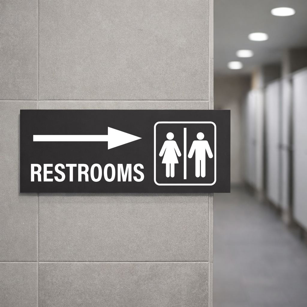 Restrooms Personalized Laser C - 3D Printing Laser Cutting recension och pris