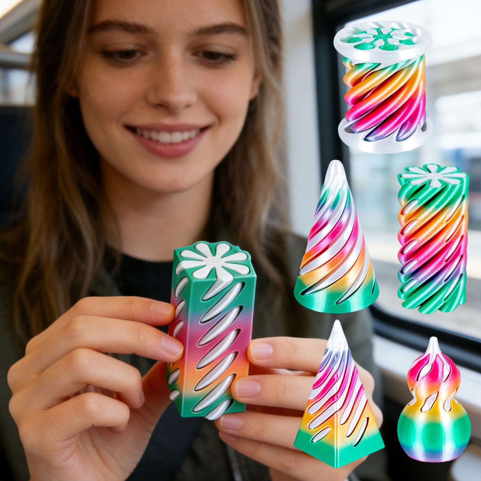 Spiral Cone Fidget Toy 6 Piece - 3D Printing Table recension och pris