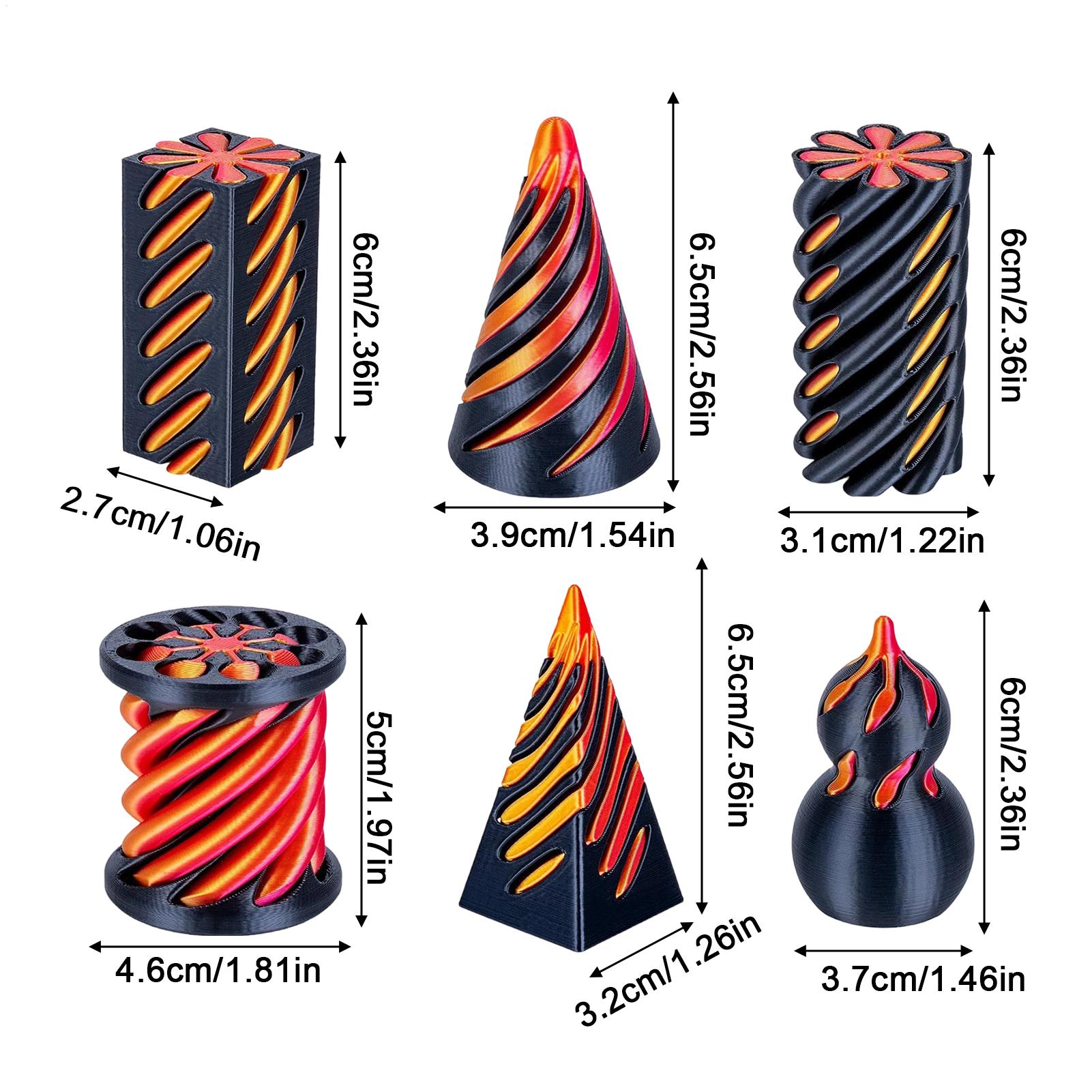 Spiral Cone Fidget Toy 6 Piece - 3D Printing Table recension och pris