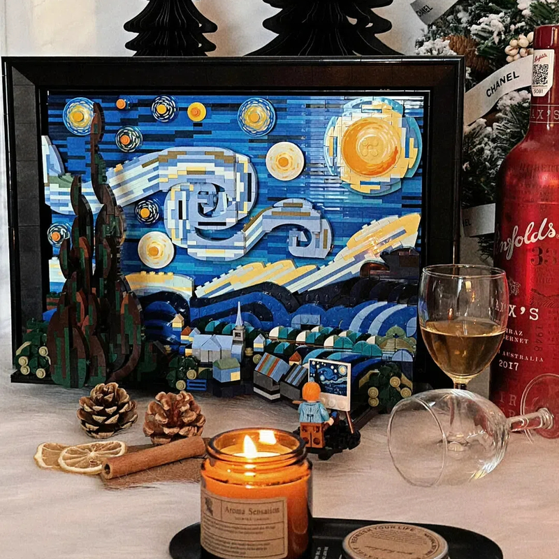 Van Gogh Starry Night 3D Build - 3D Printing Lego recension och pris