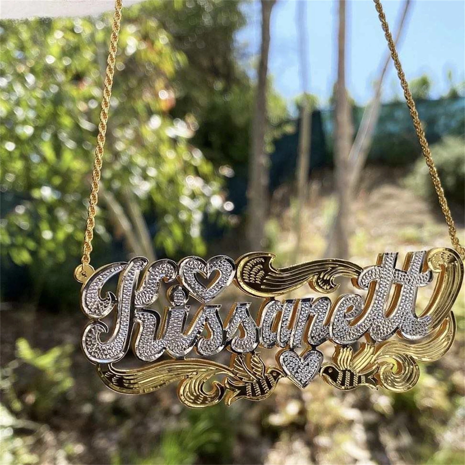 Zciti Custom Name Necklace 18K - 3D Printing Jewellery recension och pris