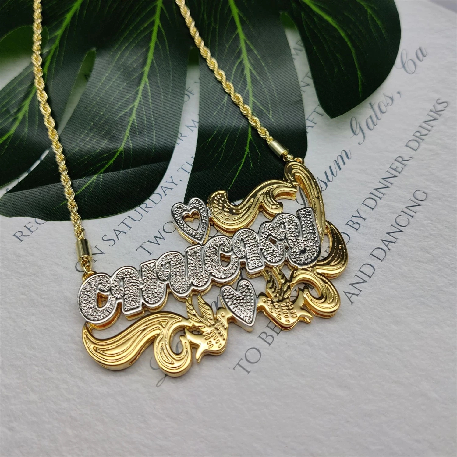 Zciti Custom Name Necklace 18K - 3D Printing Jewellery recension och pris