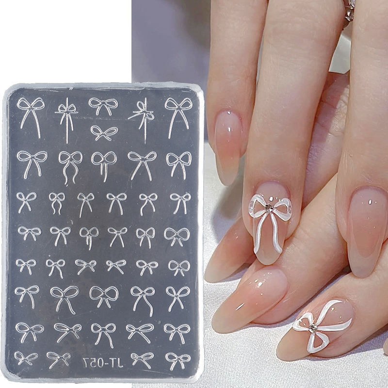 Elegant Bow Silicone Nail Art  - 3D Printing Ptc recension och pris