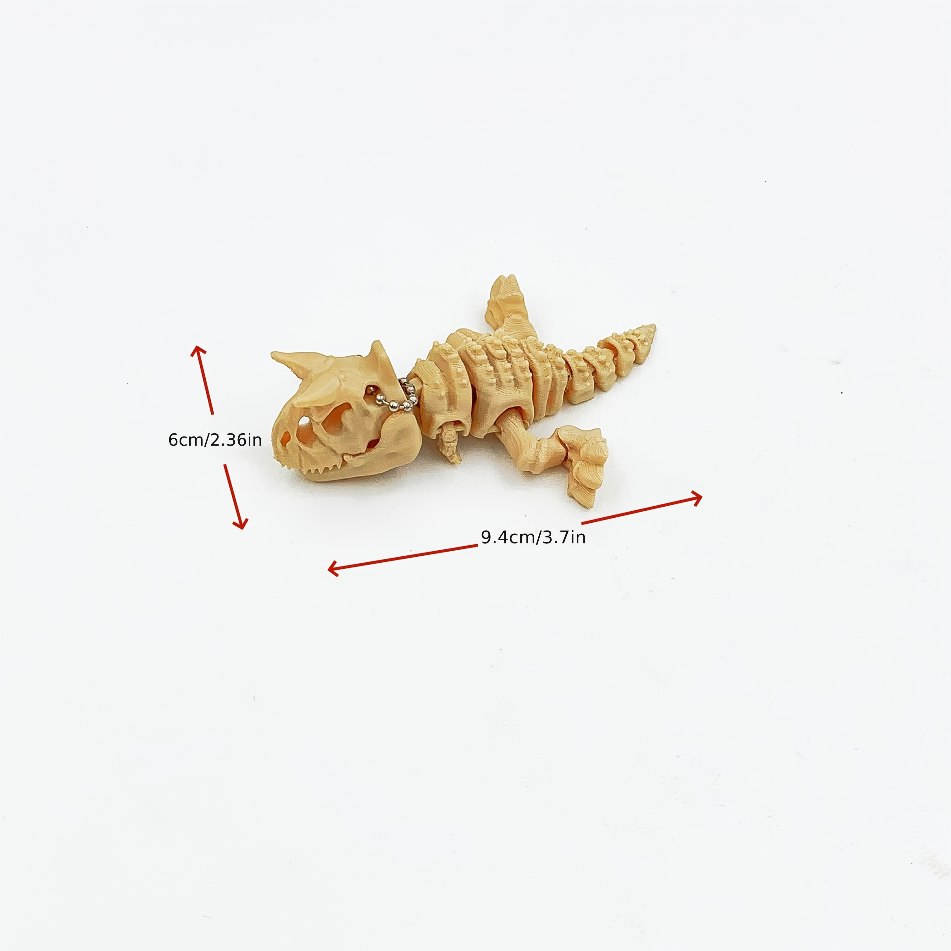 3D printed skeleton cow dragon - 3D Printing Keychain recension och pris