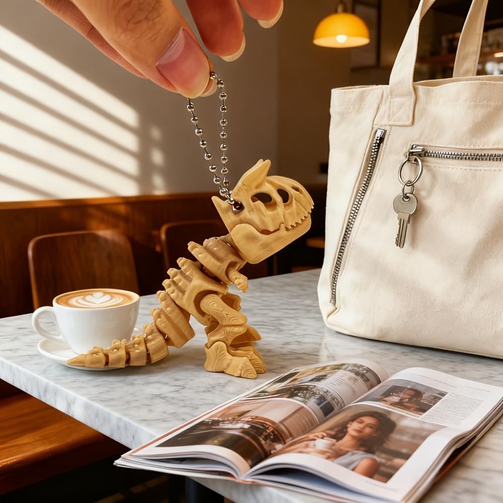 3D printed skeleton cow dragon - 3D Printing Keychain recension och pris