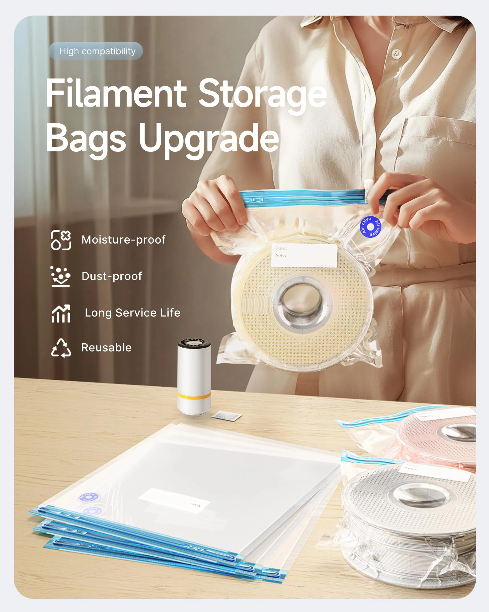 3D Printer Filament Vacuum Bag - 3D Printing News recension och pris