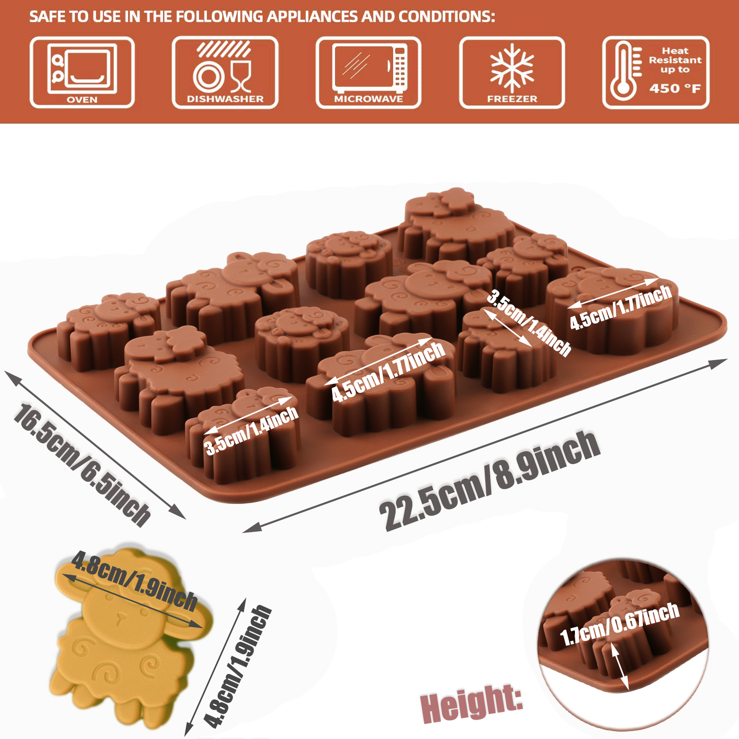 1pack silicone Eid lamb candy  - 3D Printing Model Free recension och pris