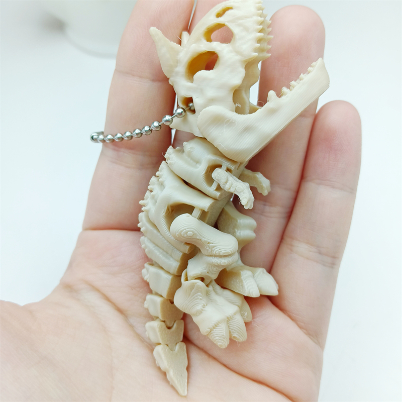 3D Printed Skeleton Bull Horn  - 3D Printing Keychain recension och pris
