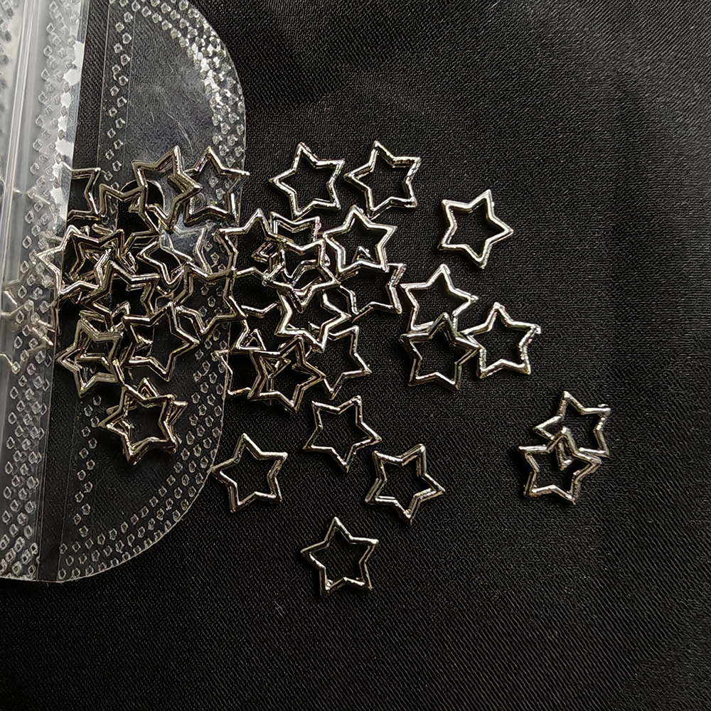 20pcs Silver Stars Nail Charms - 3D Printing Jewellery recension och pris