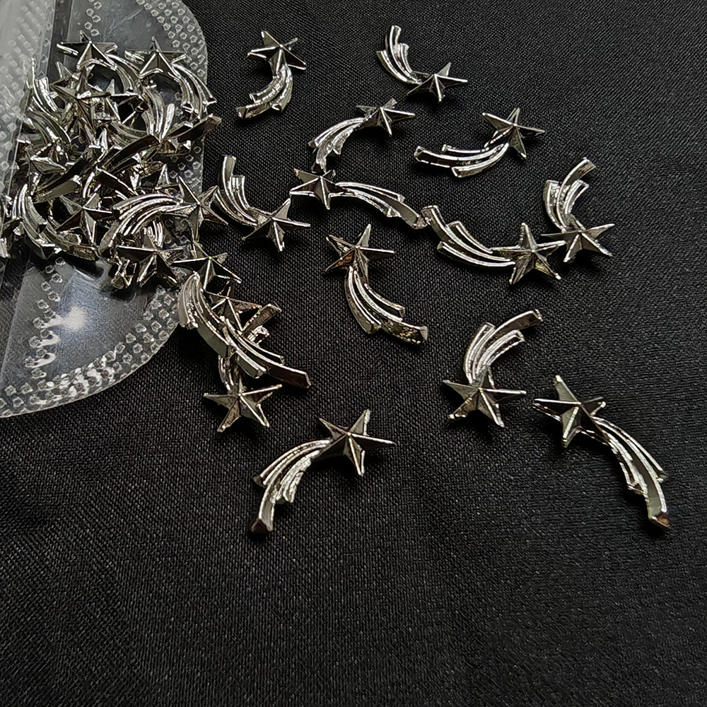 20pcs Silver Stars Nail Charms - 3D Printing Jewellery recension och pris